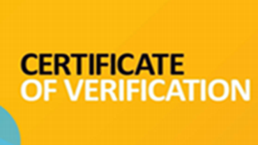 Certificate of verification